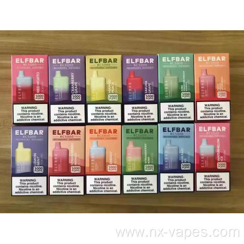 Disposable vape Elf Bar 5000 puffs USA